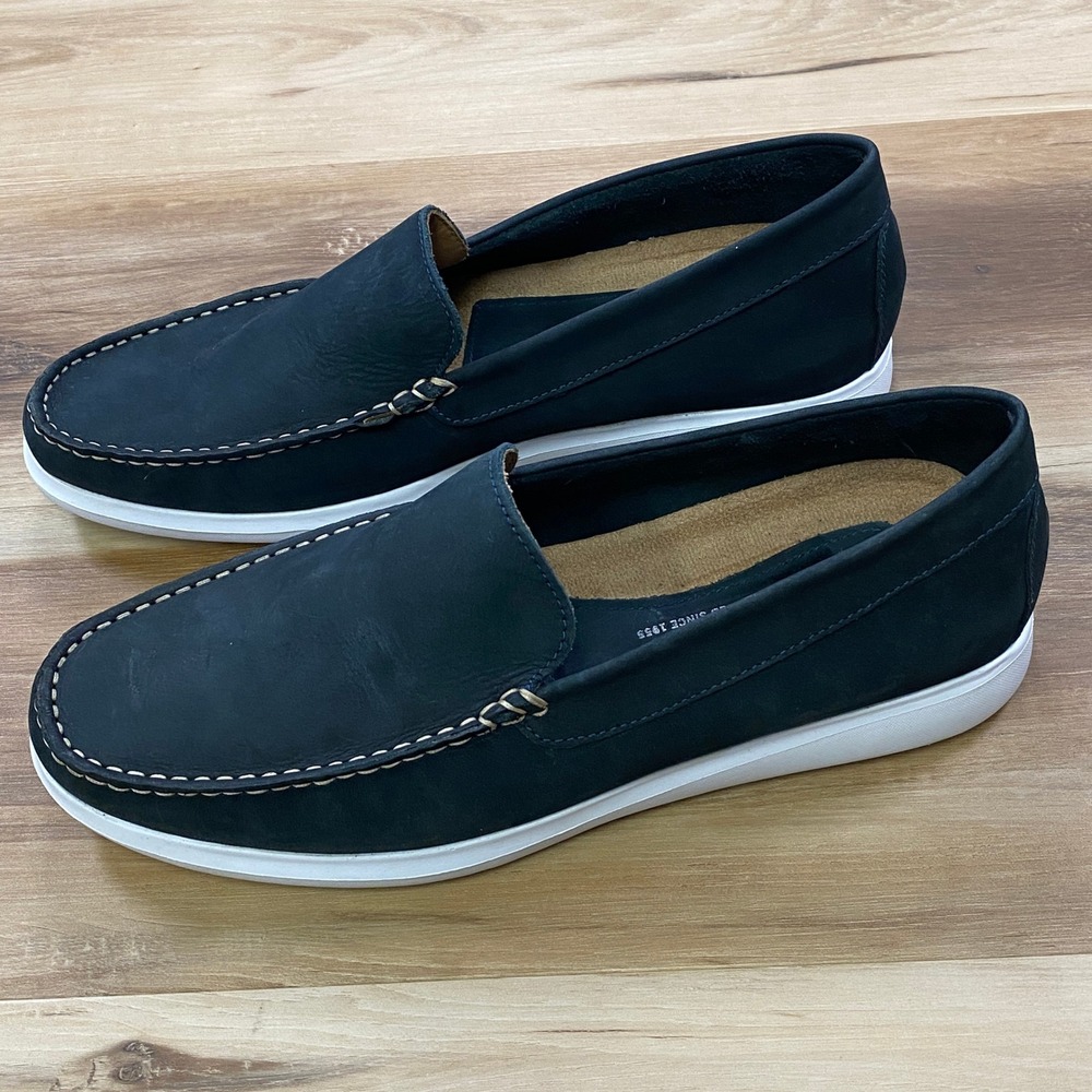 Eastland Rambler Loafers 10.5D Mens Casual Slip On Leather Driving Shoes Navy